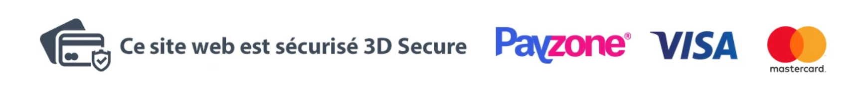 Ce site web est sécurisé 3D Secure – Payzone, Visa, Mastercard